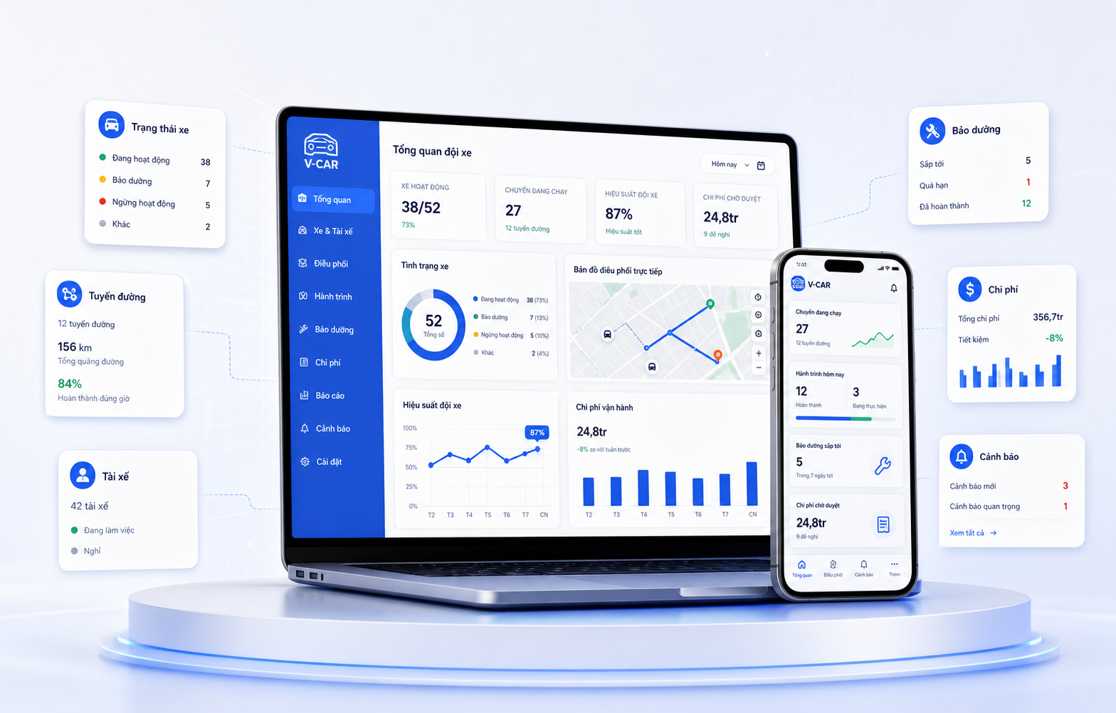 V-CAR fleet operations dashboard
